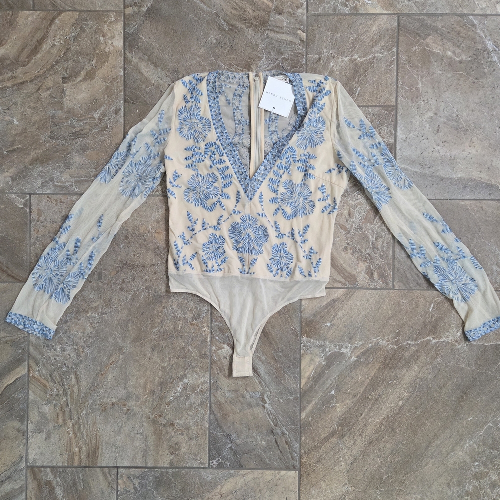 Floral Embroidered Bodysuit